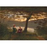 Wilhelm Brücke. Pair of lovers at Herta-See. 1828