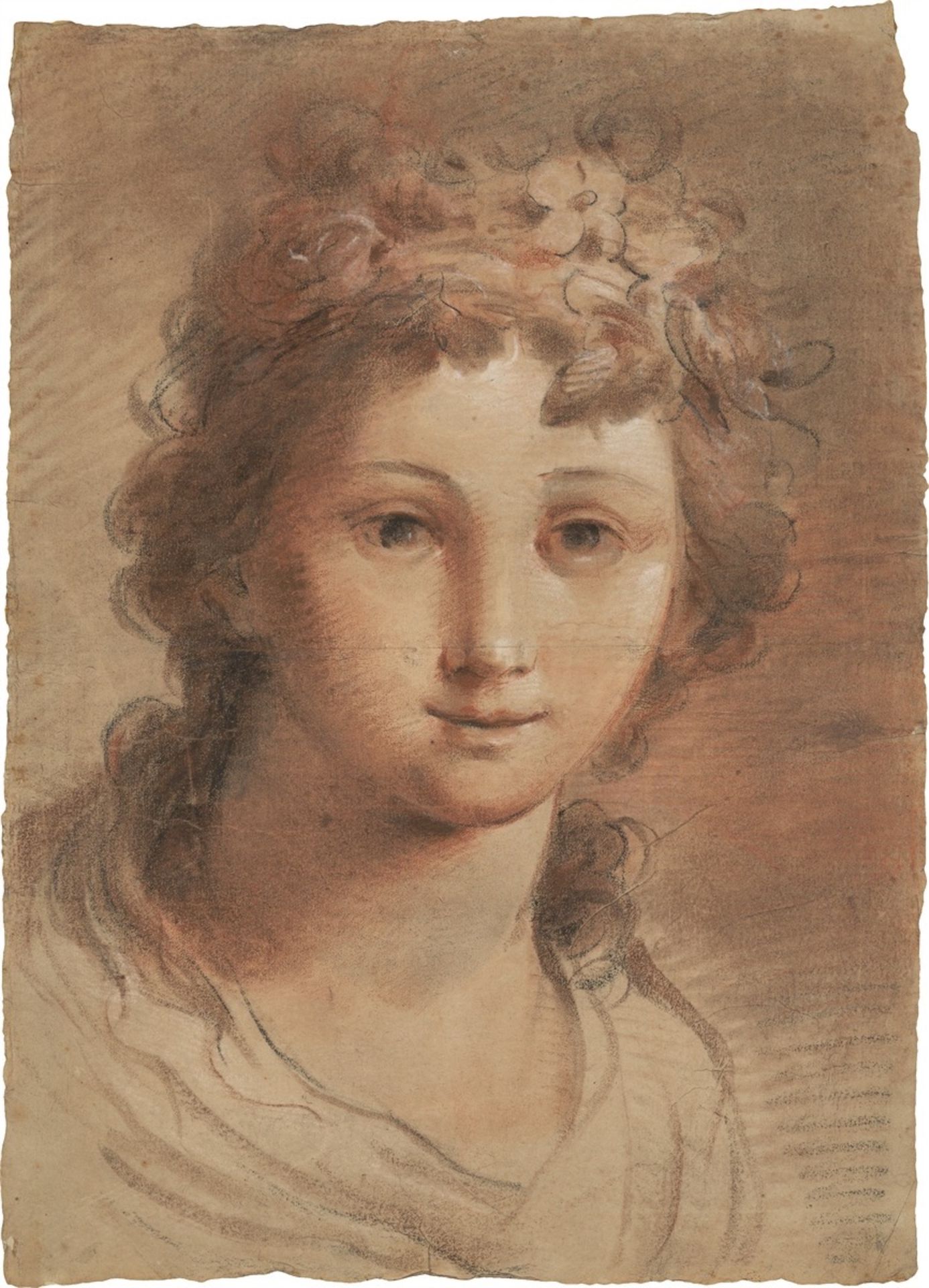 German, circa 1800. Portrait of a girl (+ 2 supplements).