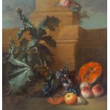 Jean-Baptiste Oudry. ”Still Life with Fruits and a Thistle” (Stillleben mit Früchten und Dist…. 1717