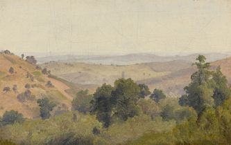 Carl Theodor Reiffenstein. Landschaft bei Kiedrich im Rheingau. Um 1880