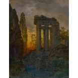 Ferdinand Knab. Roman ruins in the evening light. 1892