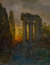 Ferdinand Knab. Römische Ruinen im Abendlicht. 1892