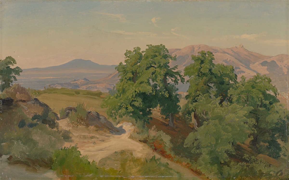 Eduard Wilhelm Pose. Serpentara landscape near Olevano. Circa 1845