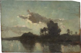 Barbizon, um 1860. Gewitterhimmel (Ciel d' orage).
