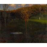 Ludwig von Hofmann. Autumn evening at the pond. Circa 1906