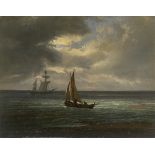 Johan Christian Clausen Dahl. ”Marine bei Mondlicht (”Seascape by Moonlight”). 1833