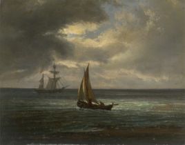 Johan Christian Clausen Dahl. „Marine bei Mondlicht („Seascape by Moonlight“). 1833