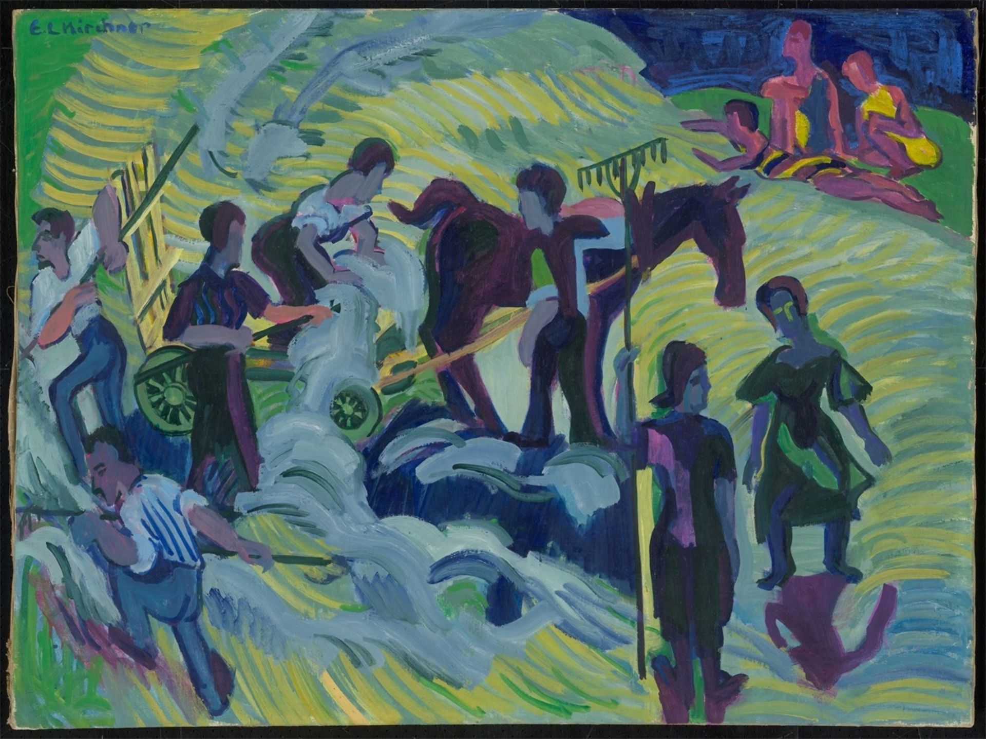 Ernst Ludwig Kirchner. „Heuernte“. 1924-26 - Bild 2 aus 3