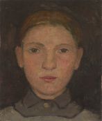 Paula Modersohn-Becker. „Kopf eines Mädchens mit geschlossenem Kragen“. Um 1905