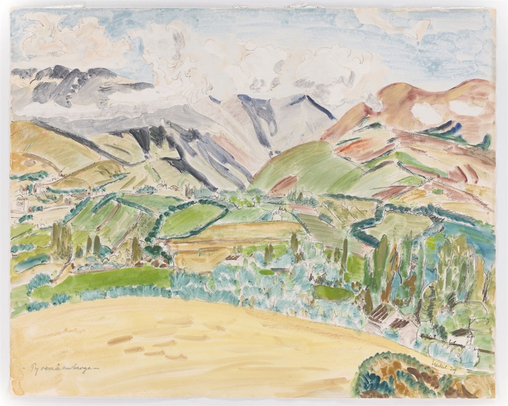 Erich Heckel. ”Pyrenäenberge”. 1929 - Image 2 of 3