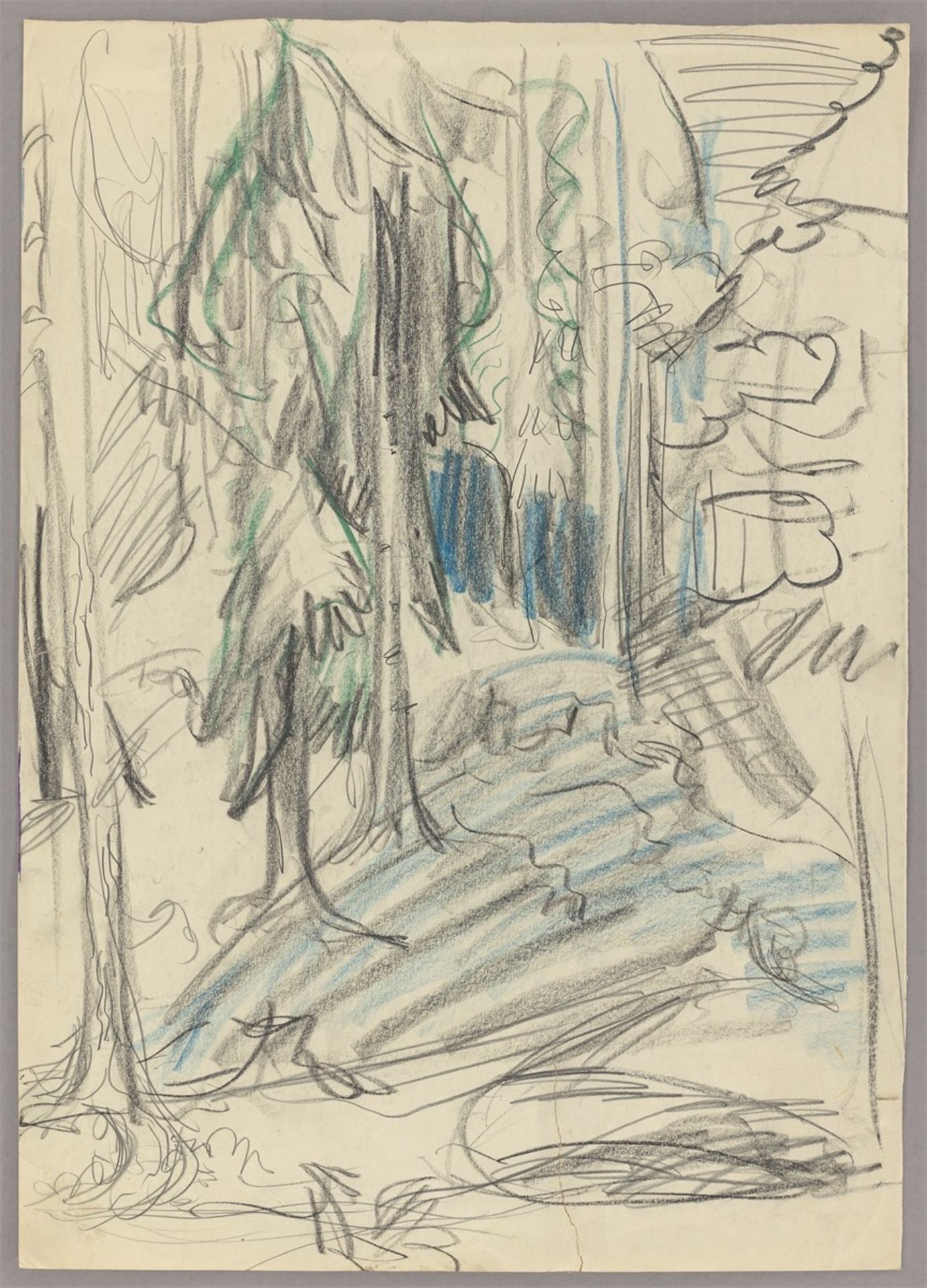 Ernst Ludwig Kirchner. Forest clearing. Circa 1918 - Image 2 of 3