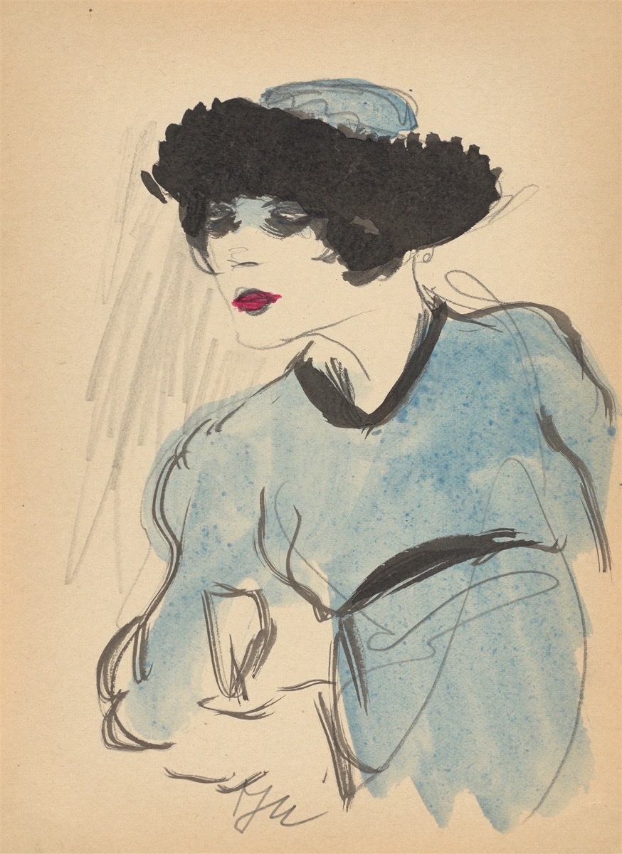 Jeanne Mammen. Woman with hat. Circa 1910/14