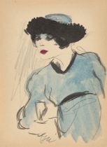 Jeanne Mammen. Woman with hat. Circa 1910/14