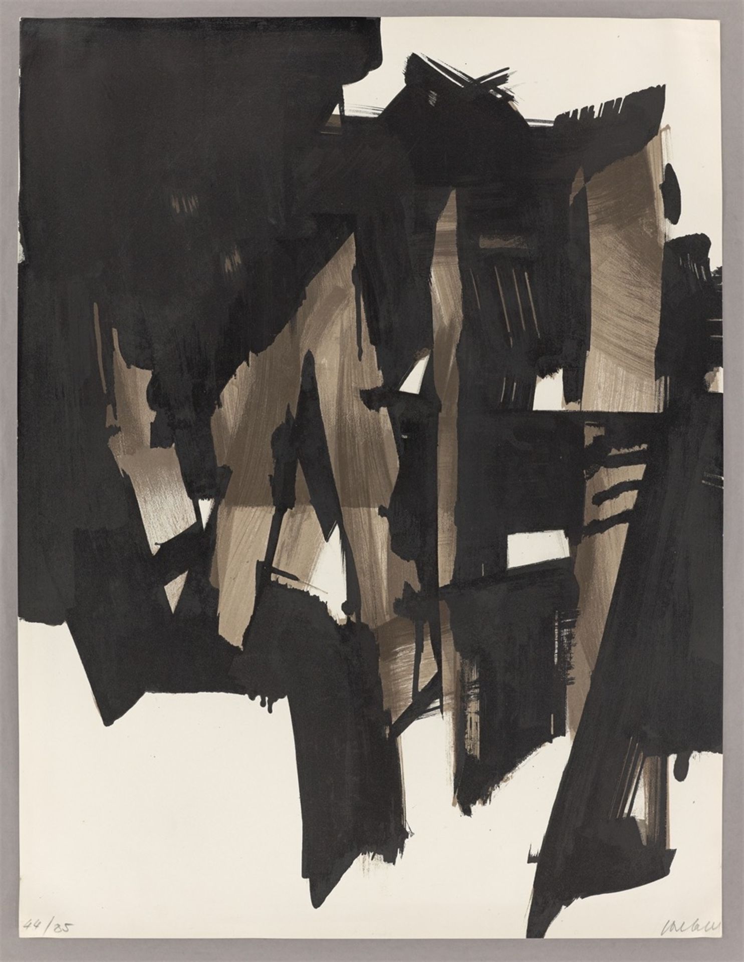 Pierre Soulages. „Lithographie no. 15“. 1964 - Bild 2 aus 3