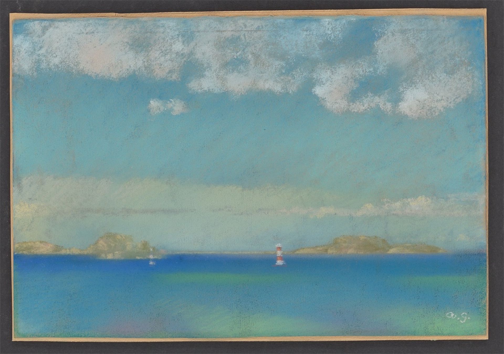 Augusto Giacometti. „Meer bei Marseille I“. 1933 - Bild 2 aus 2