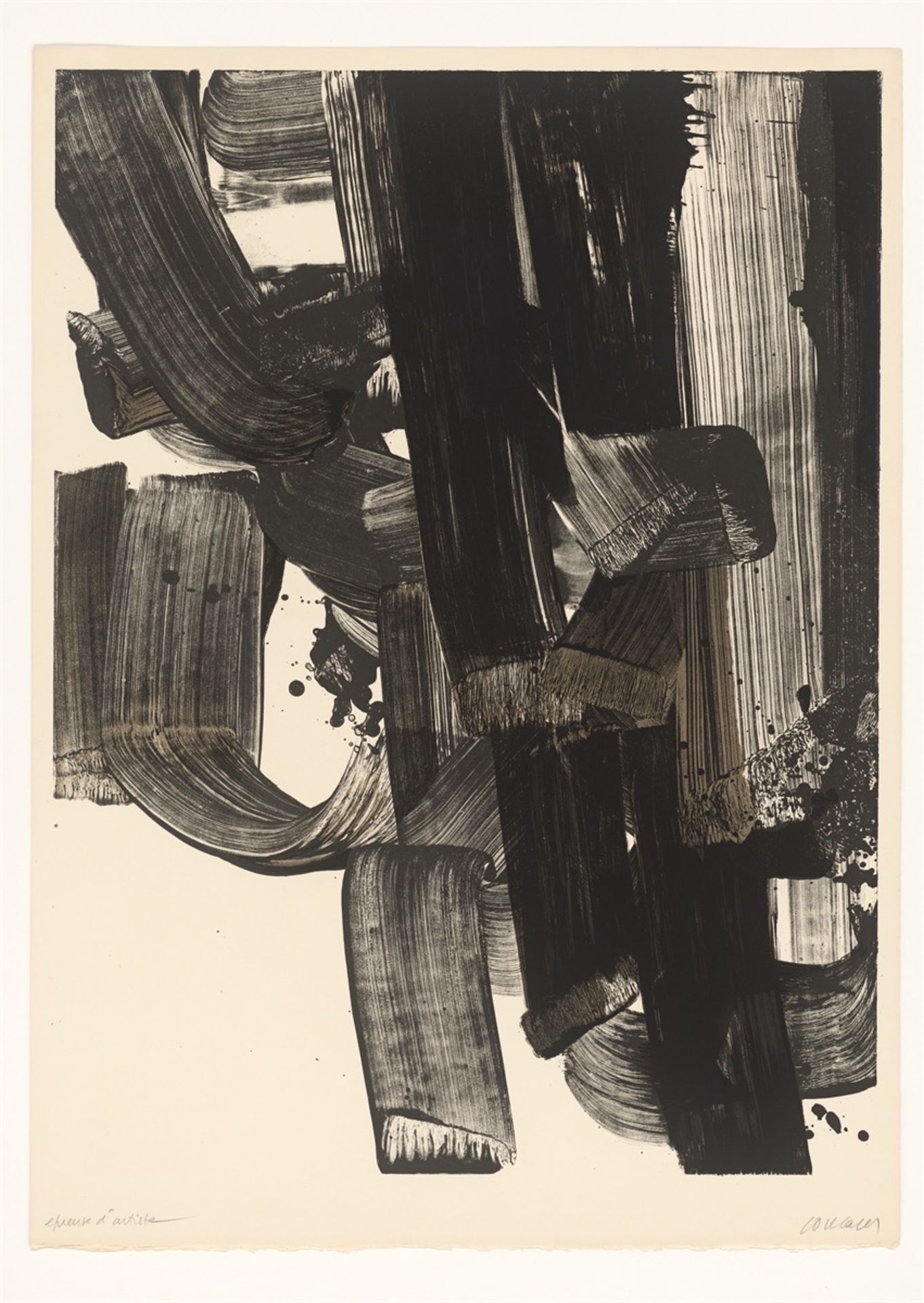 Pierre Soulages. „Lithographie no. 20a“. 1969 - Bild 2 aus 2