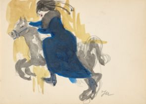 Jeanne Mammen. Woman with horse. Circa 1910/14