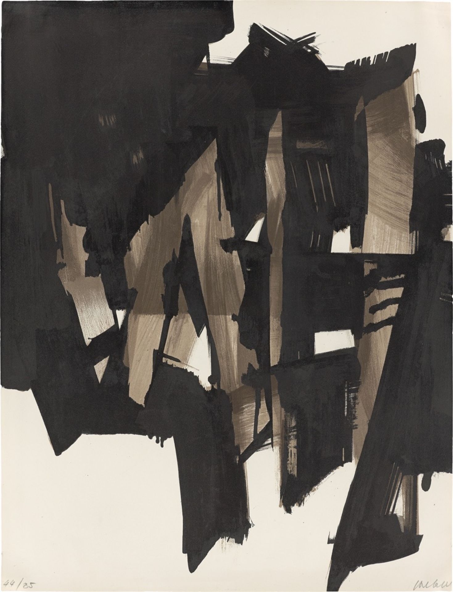 Pierre Soulages. „Lithographie no. 15“. 1964