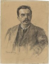 Max Liebermann. „Portrait des Friedrich (Fritz) Gurlitt“. Um 1892