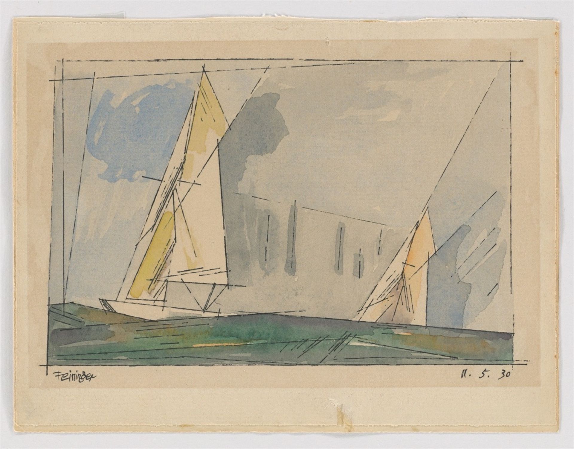 Lyonel Feininger. Zwei Segler. 1930 - Bild 2 aus 4