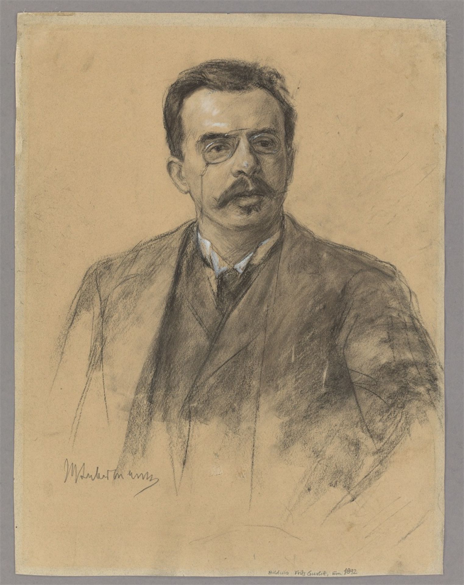 Max Liebermann. „Portrait des Friedrich (Fritz) Gurlitt“. Um 1892 - Bild 2 aus 2