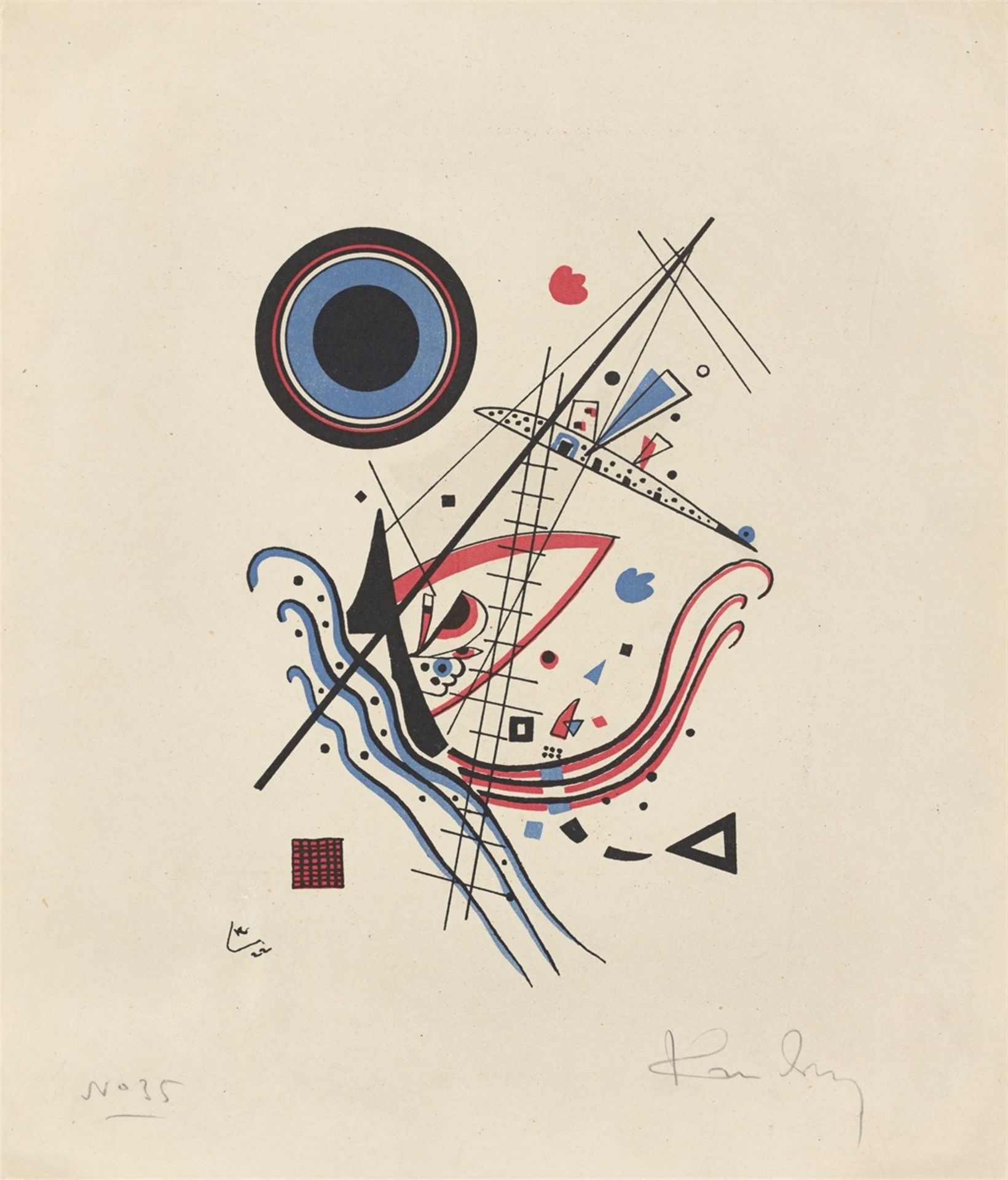 Wassily Kandinsky. ”Lithografie ,Blau‘”. 1922