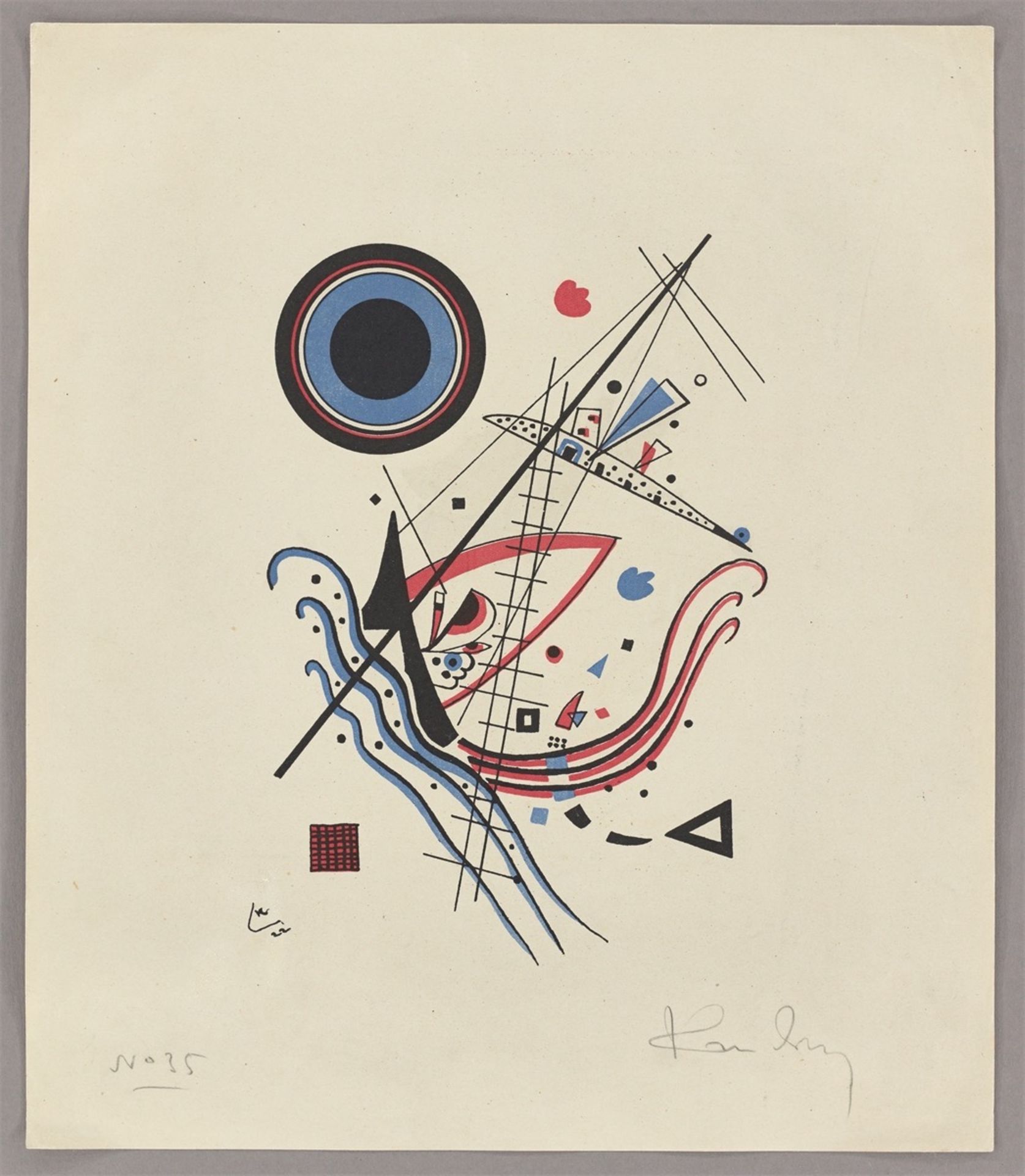 Wassily Kandinsky. „Lithografie ,Blau‘“. 1922 - Bild 2 aus 3