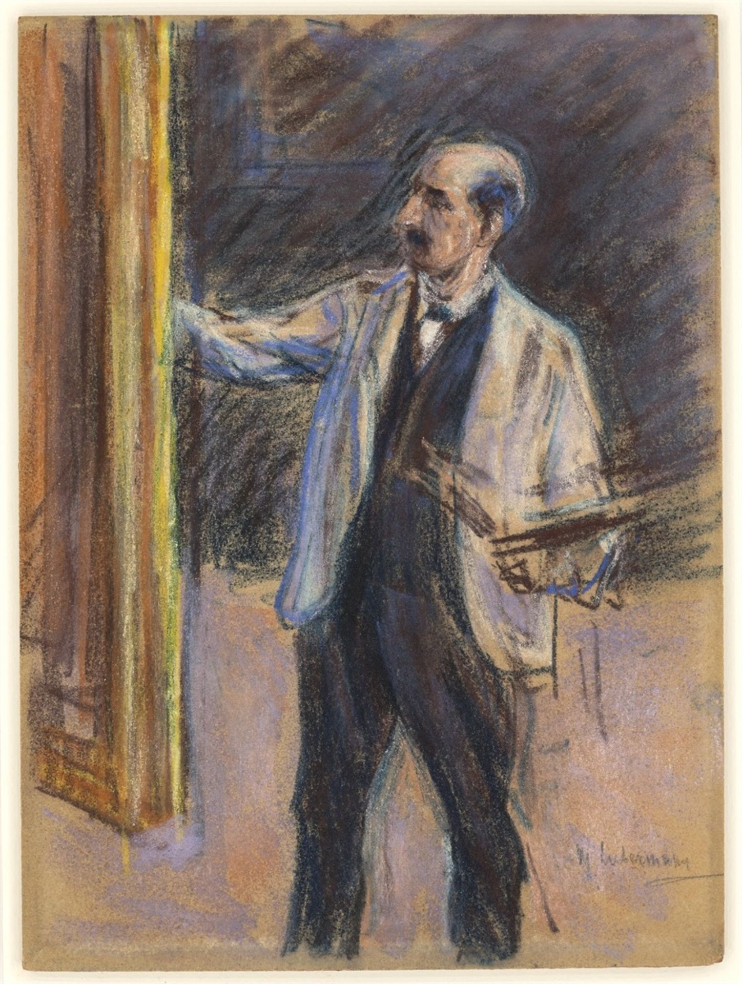 Max Liebermann. „Selbstbildnis, stehend an der Staffelei nach links“. 1902 - Bild 2 aus 2