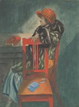 Franz Radziwill. ”Frau zwischen roten Stühlen”. 1924