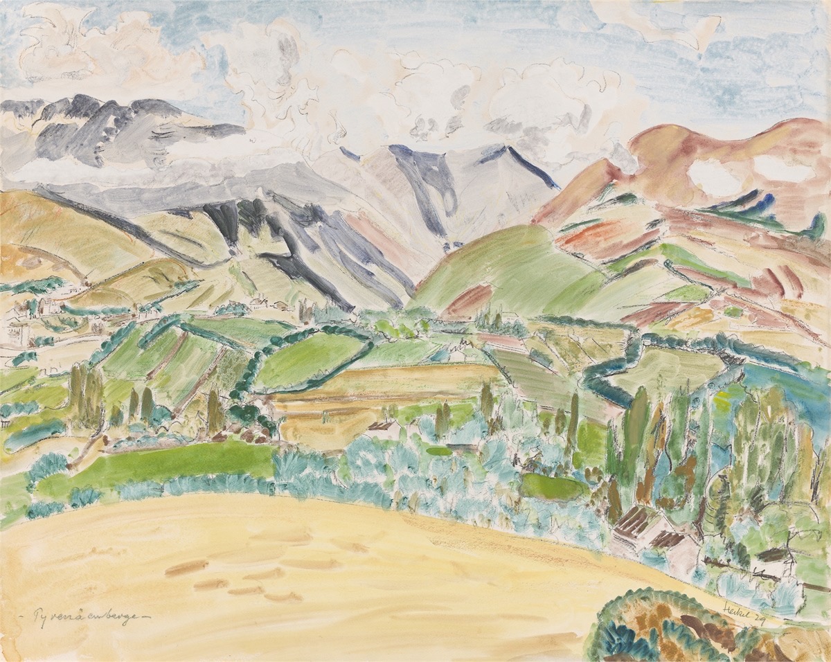 Erich Heckel. ”Pyrenäenberge”. 1929