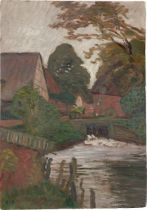 Otto Modersohn. „Wassermühle“. 1910
