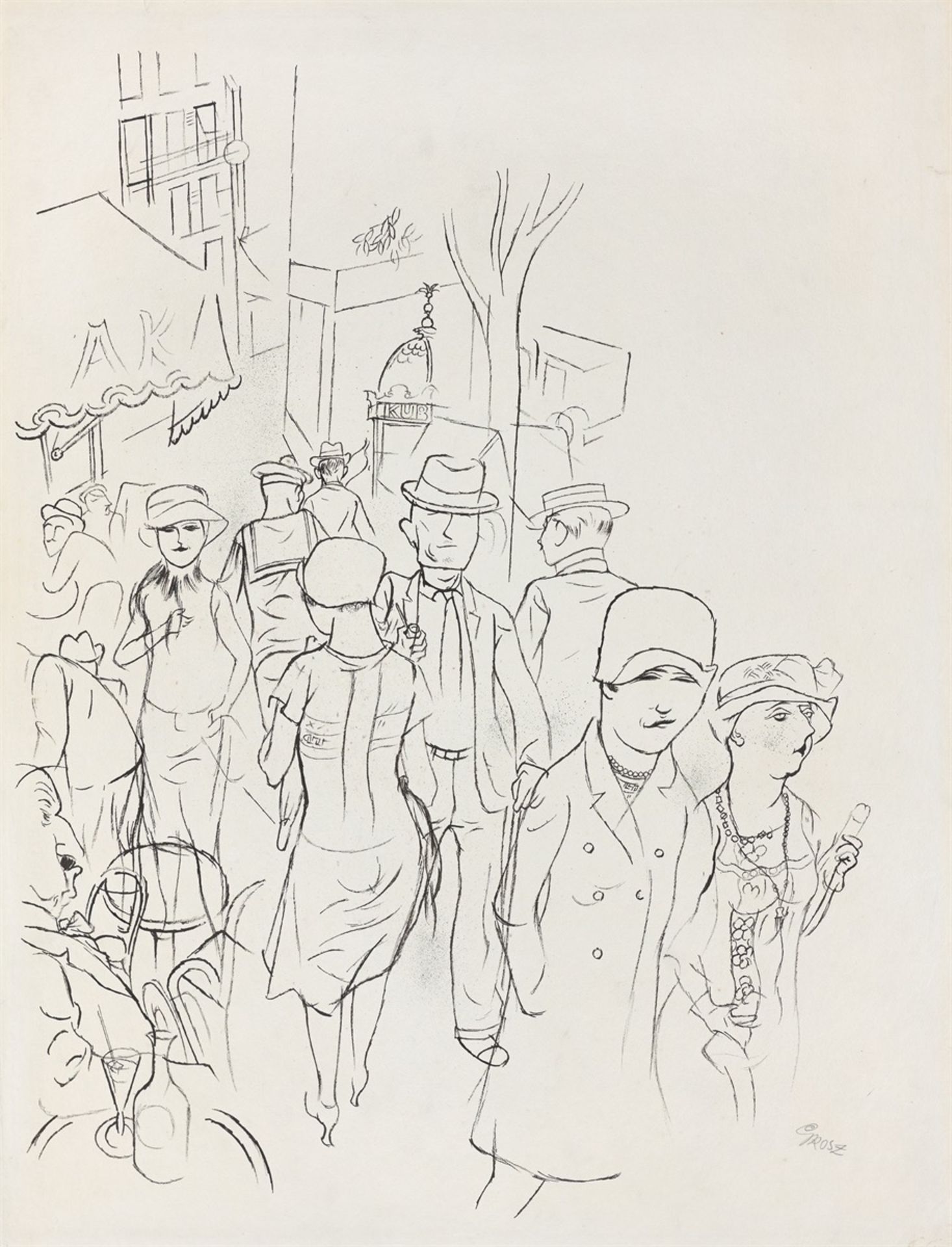 George Grosz. „Straße in Paris“. 1924
