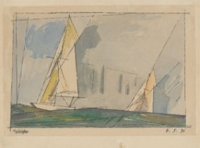 Lyonel Feininger. Two sailers. 1930