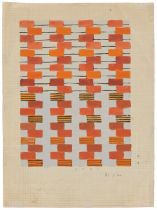 Gunta Stölzl. ”Entwurf für einen Jacquard Wandbehang 5 Chöre”. 1928