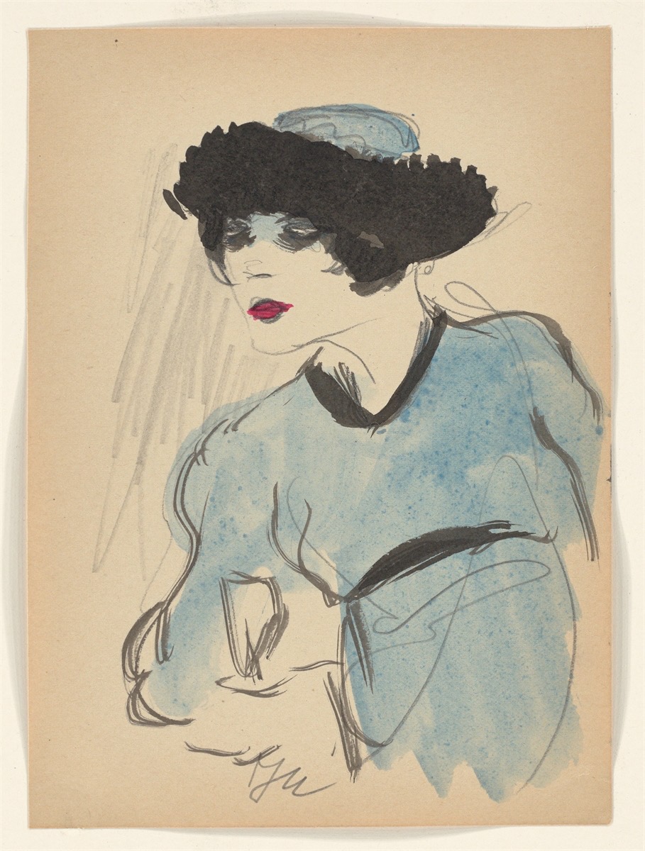 Jeanne Mammen. Woman with hat. Circa 1910/14 - Image 2 of 2