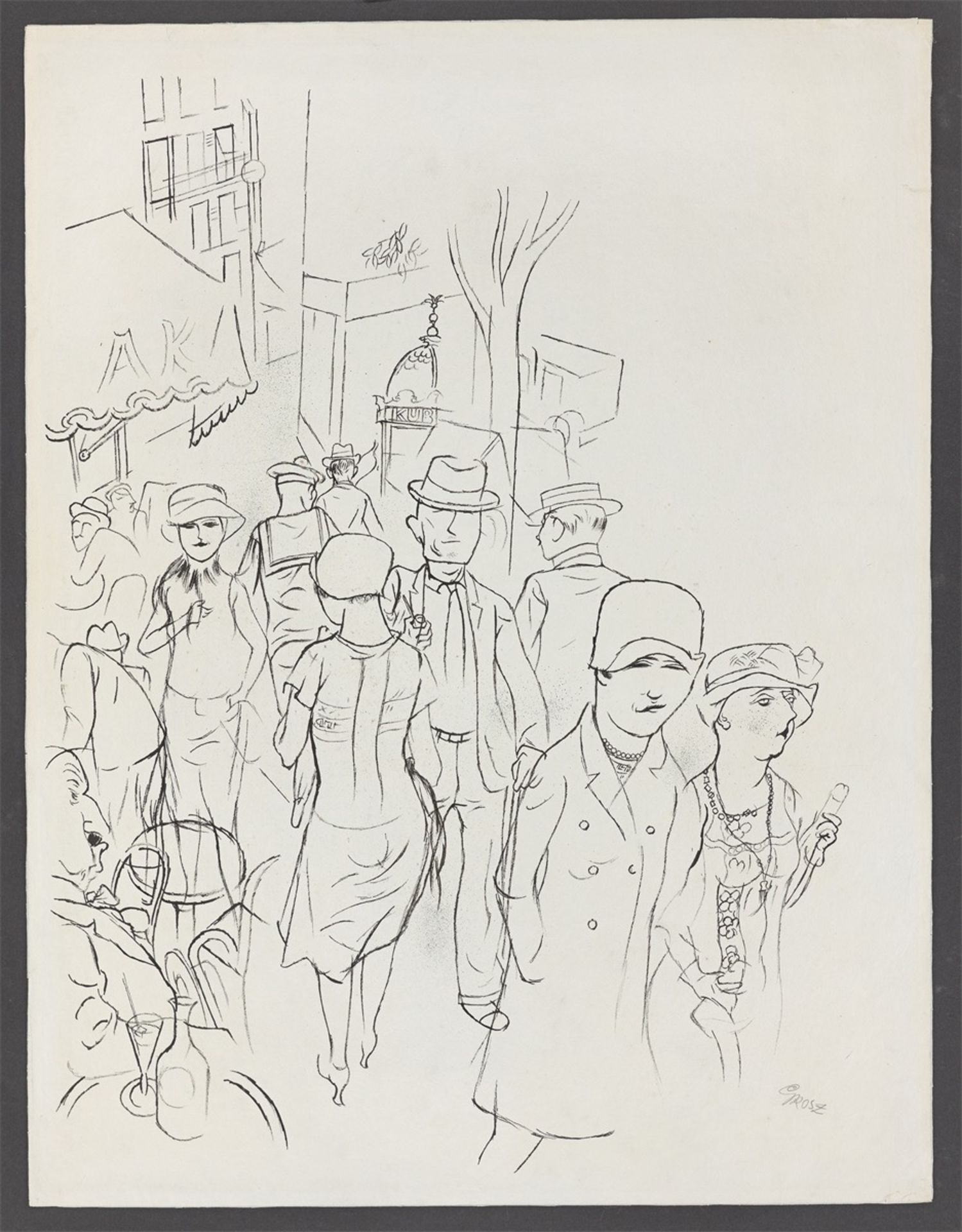 George Grosz. „Straße in Paris“. 1924 - Bild 2 aus 3