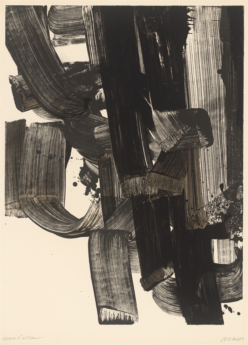 Pierre Soulages. ”Lithographie no. 20a”. 1969