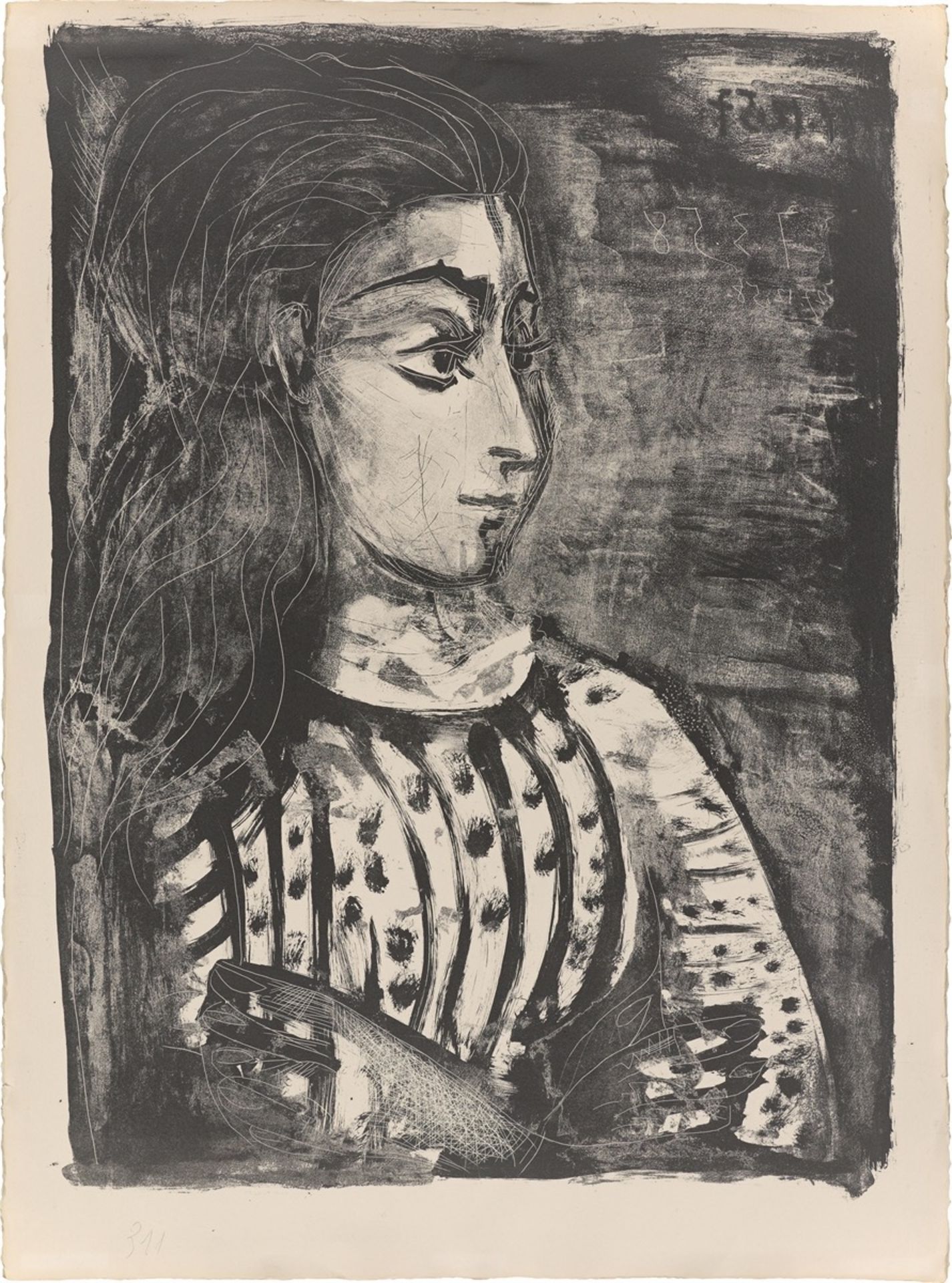 Pablo Picasso. ”Jacqueline de profil”. 1958