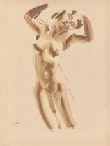 Georg Kolbe. Standing nude with raised arms. Circa 1920/23