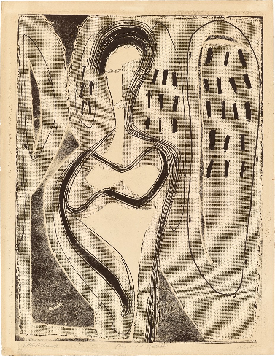 Rolf Nesch. ”Frau auf der Brücke”. 1932