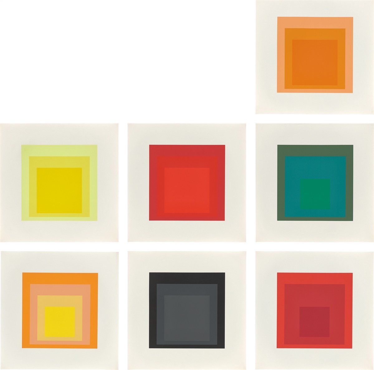 Josef Albers. ”Homage to the Square: Edition Keller I”. 1970