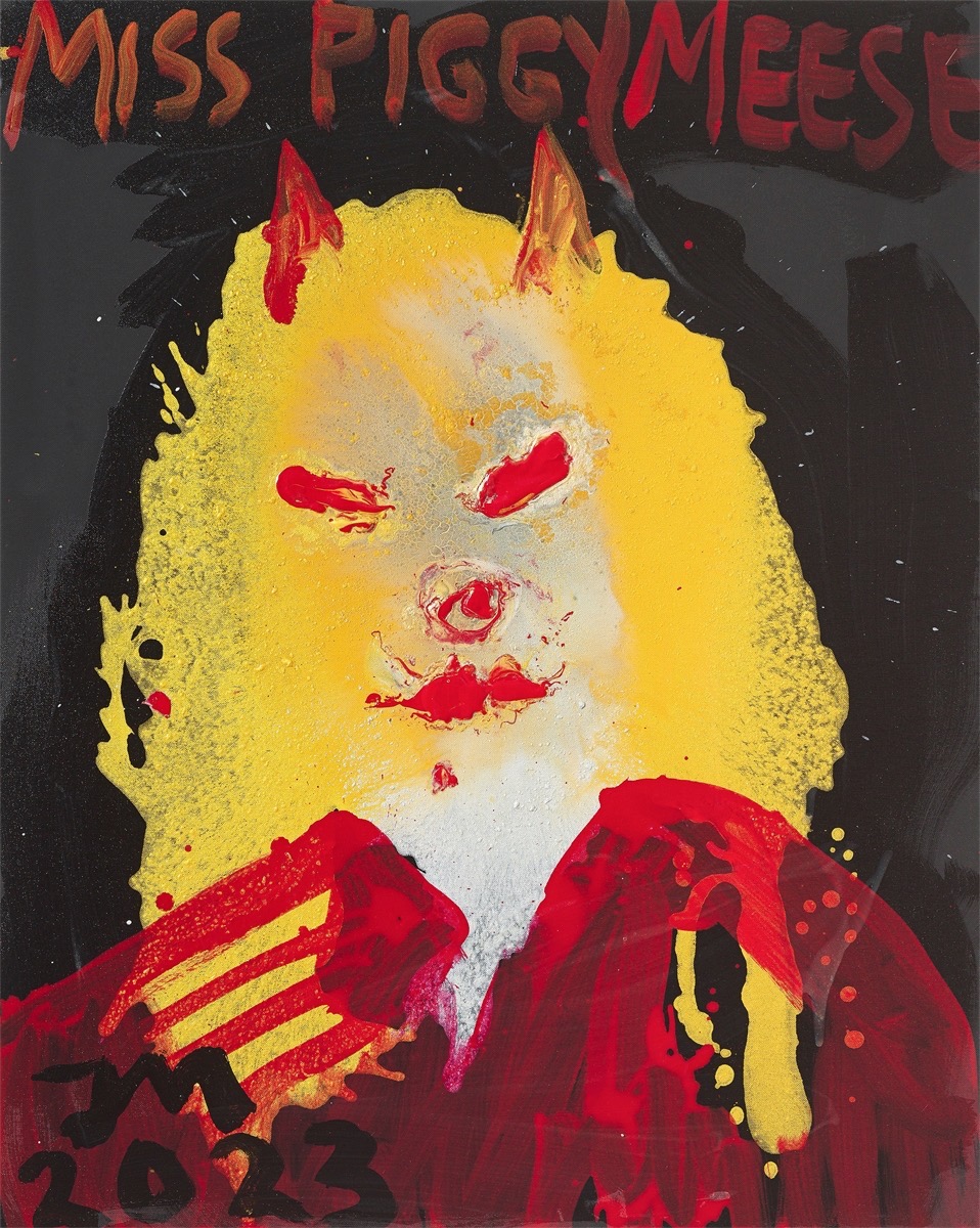 Jonathan Meese. „MISS PIGGYMEESE (HIER IST DRUSILLA LUCRETIA DE KUNST!)“. 2023