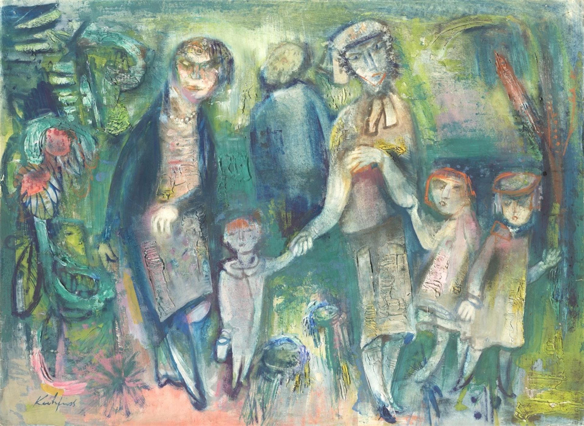 Paul Kuhfuss. „Familienspaziergang“. 1955