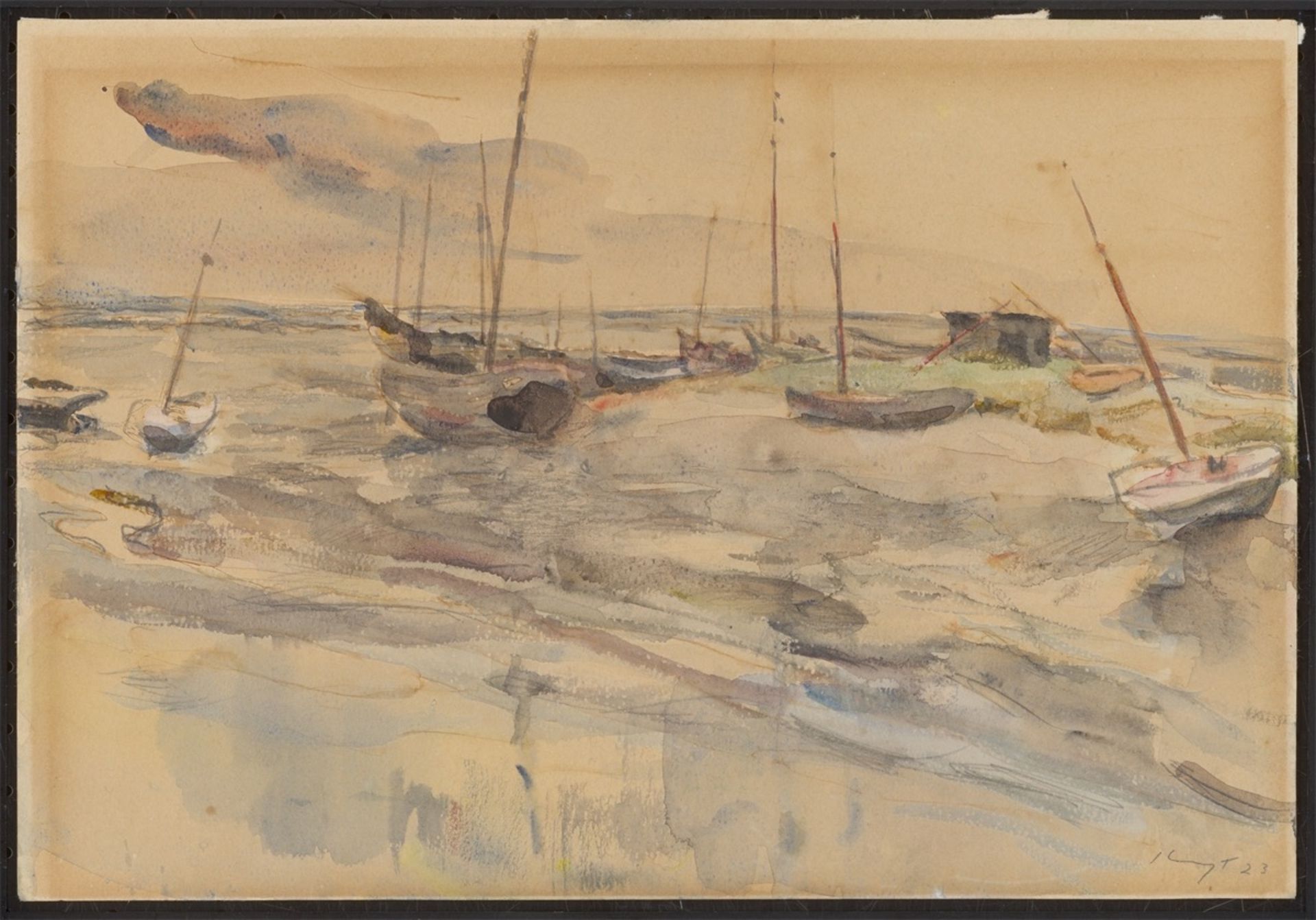 Max Slevogt. Ebbe auf Norderney. 1923 - Bild 2 aus 4