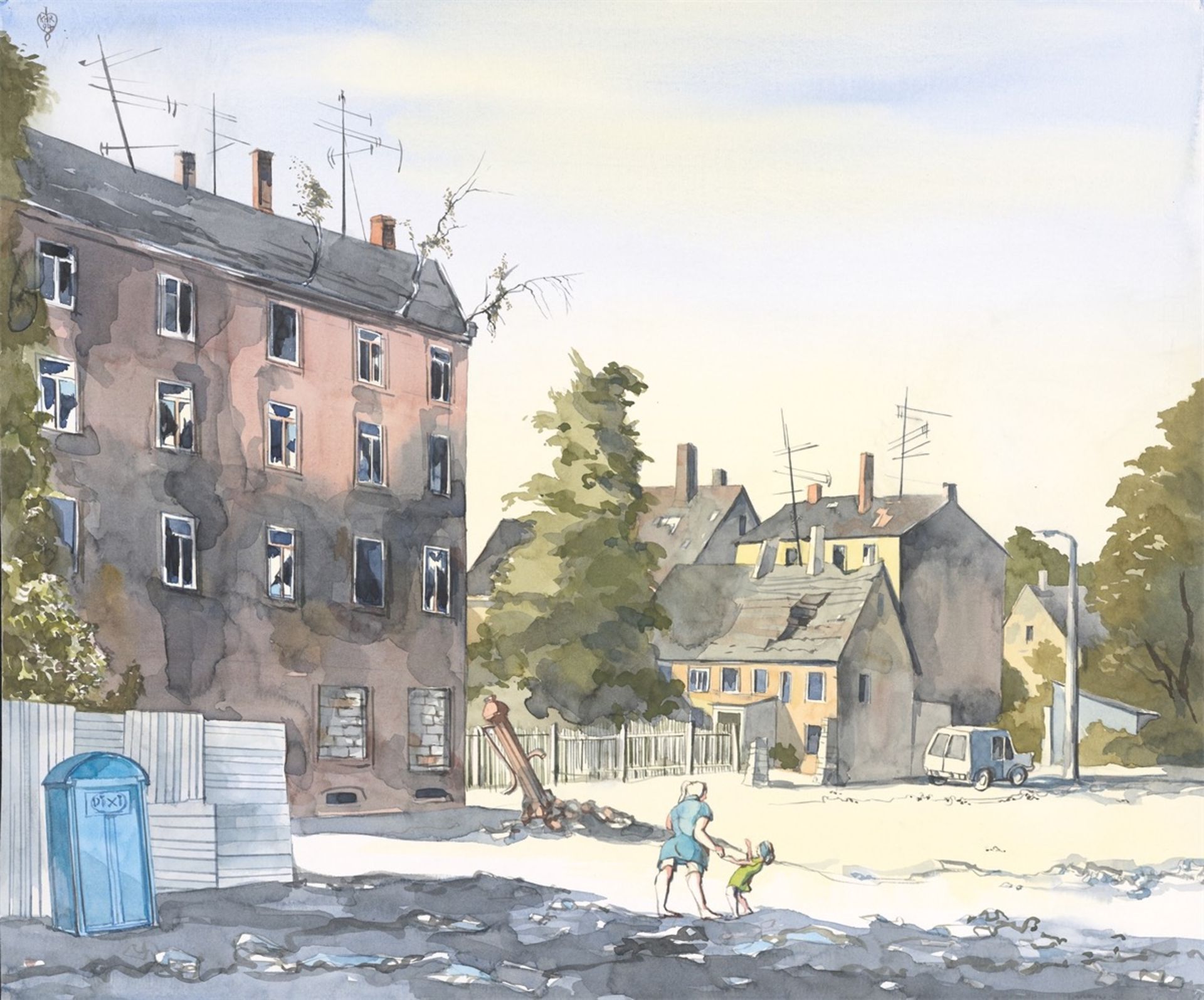 Karl Hermann Roehricht. „Trümmer schaffen ohne Waffen (Leipzig-Stünz)“. 1994