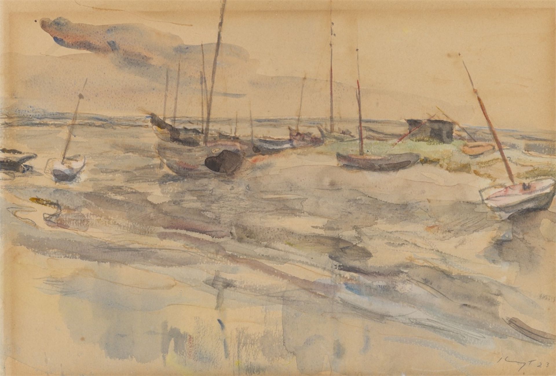 Max Slevogt. Ebbe auf Norderney. 1923