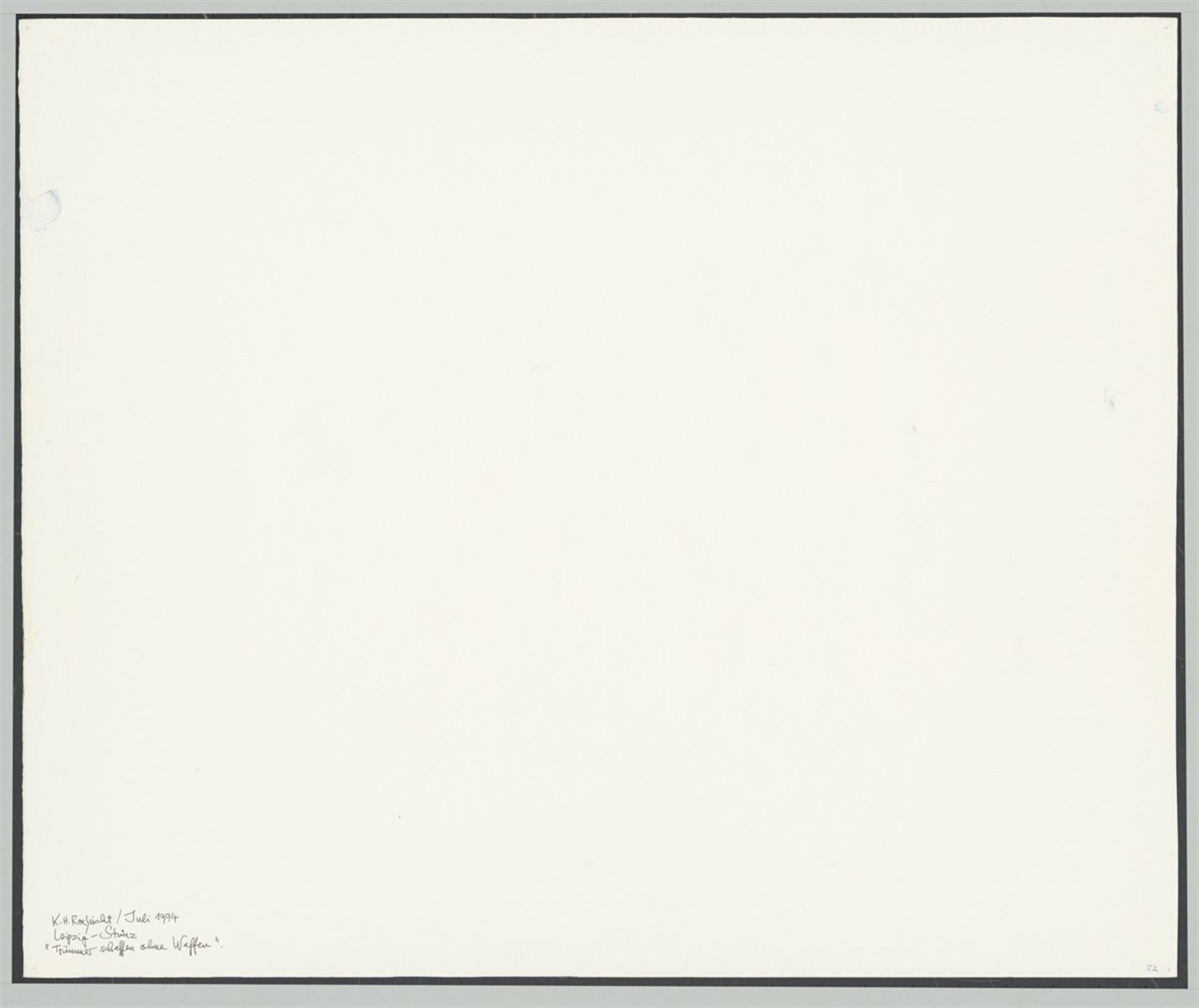 Karl Hermann Roehricht. „Trümmer schaffen ohne Waffen (Leipzig-Stünz)“. 1994 - Bild 3 aus 4