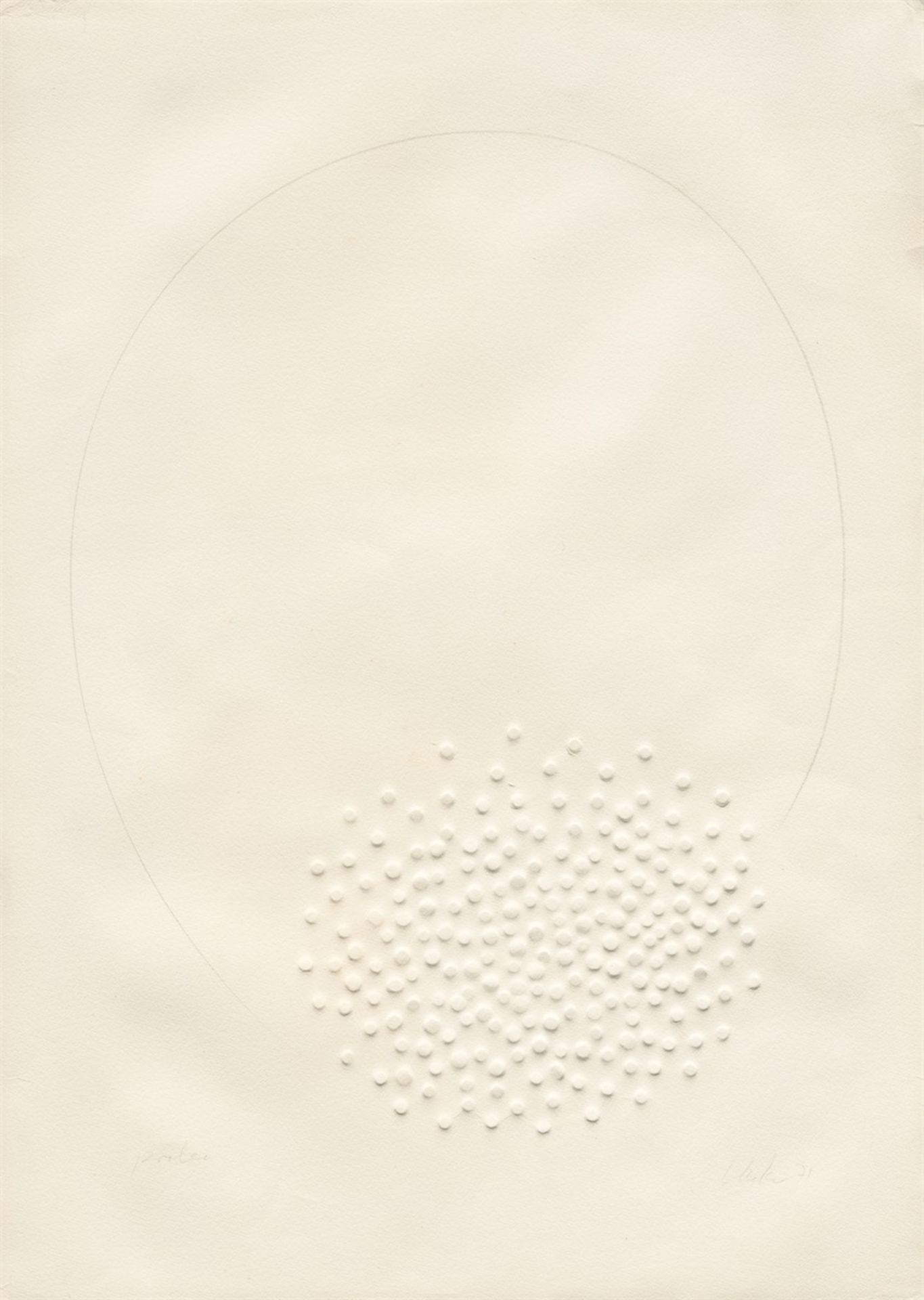 Günther Uecker. „Hommage à Fontana“. 1974