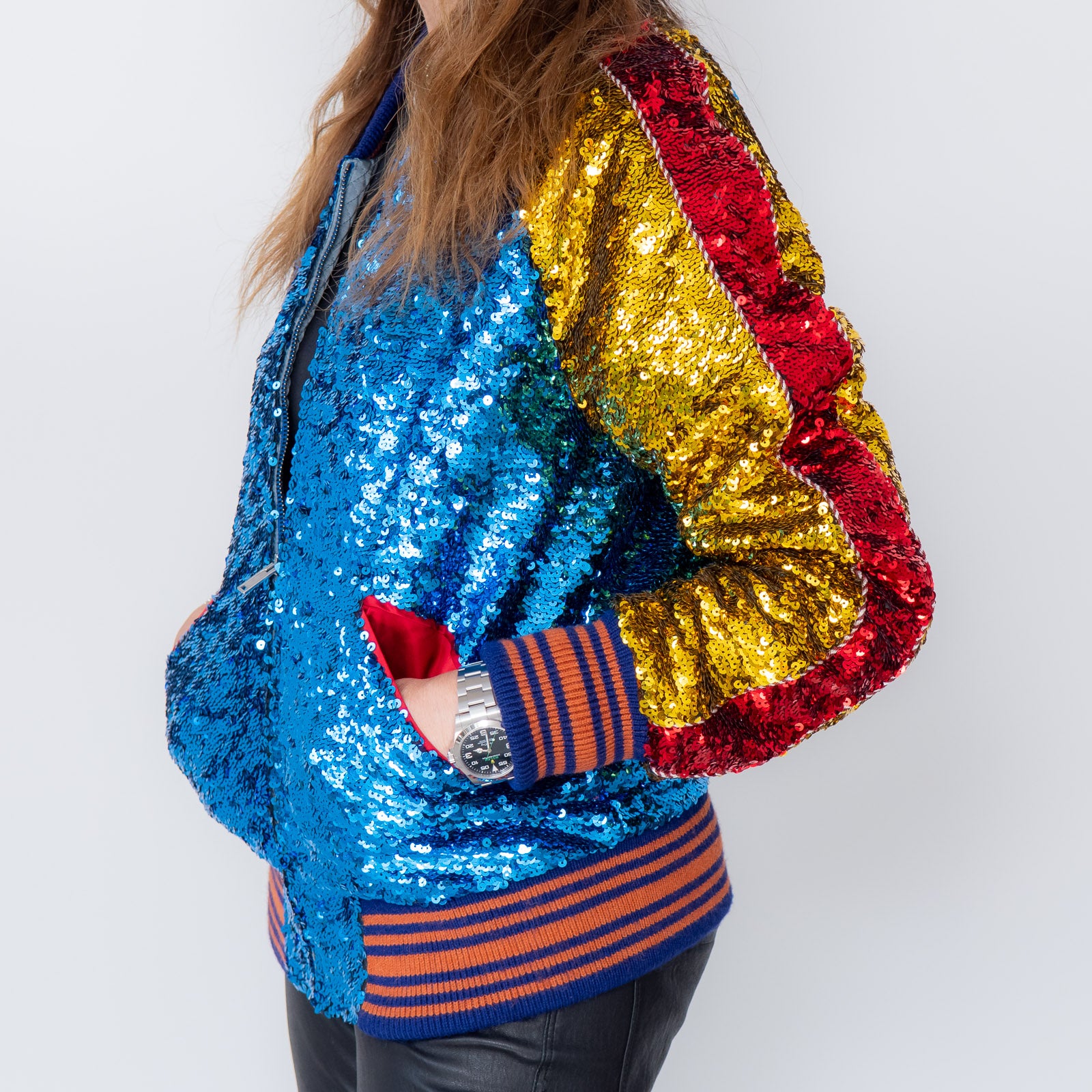 Gucci Loved Multicolour Sequin Jacket Size 12 - Image 2 of 5