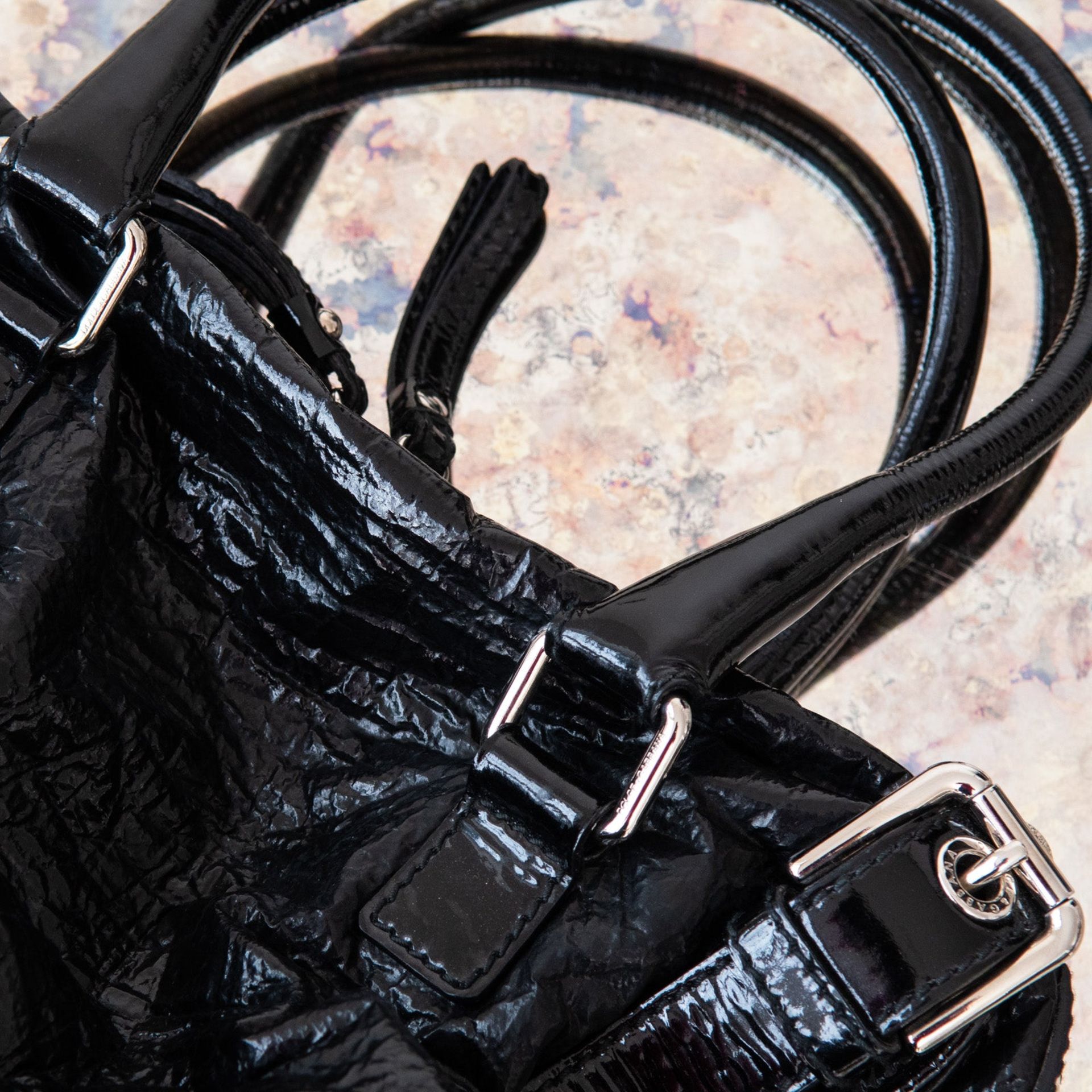 Dolce and Gabbana Black Patent Bag - Image 9 of 10